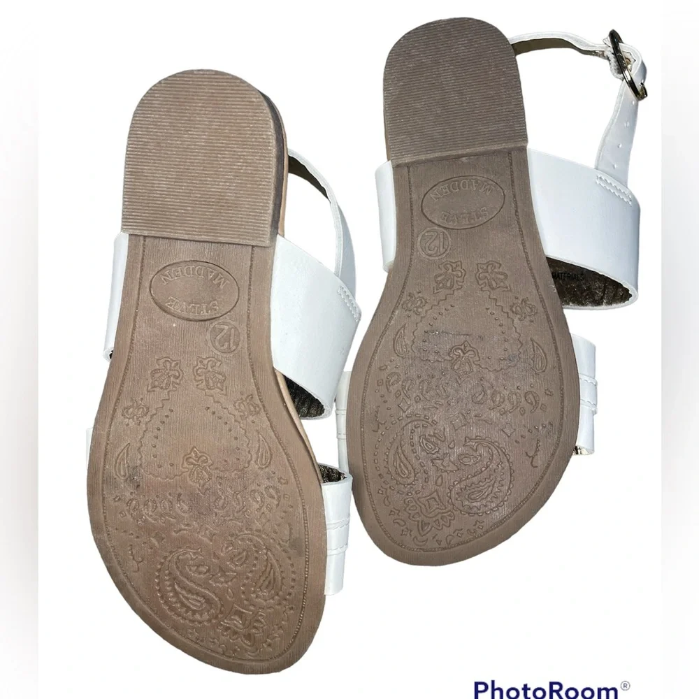 STEVE MADDEN KID'S WHITE DARCY CHAIN SANDAL NWOT